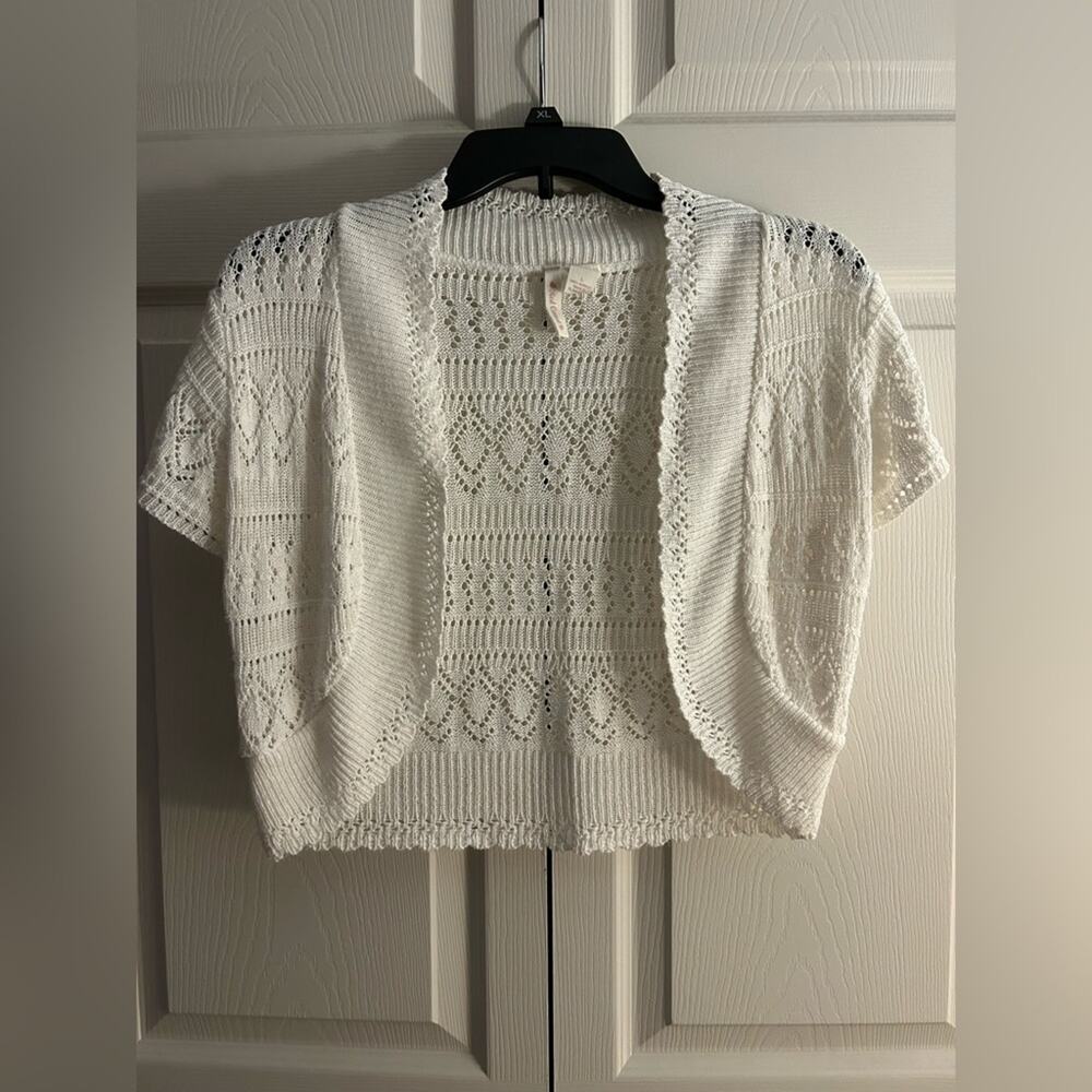 White cardigan size large like new